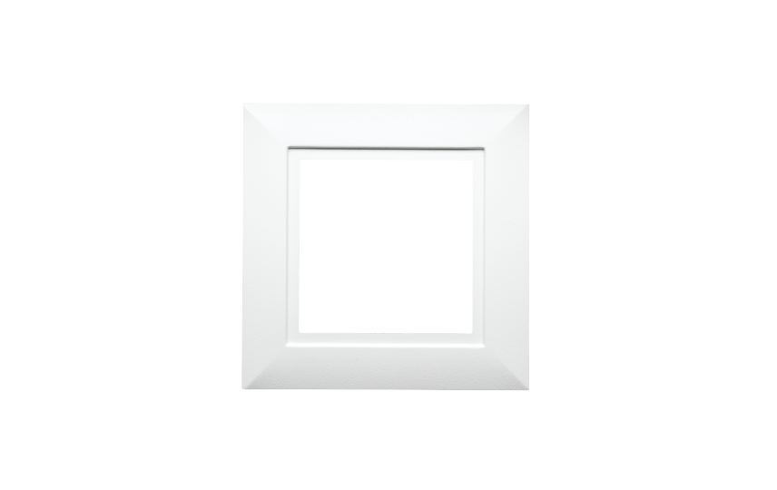 Soft Square Weiss 1X Rahmen Edelstahl