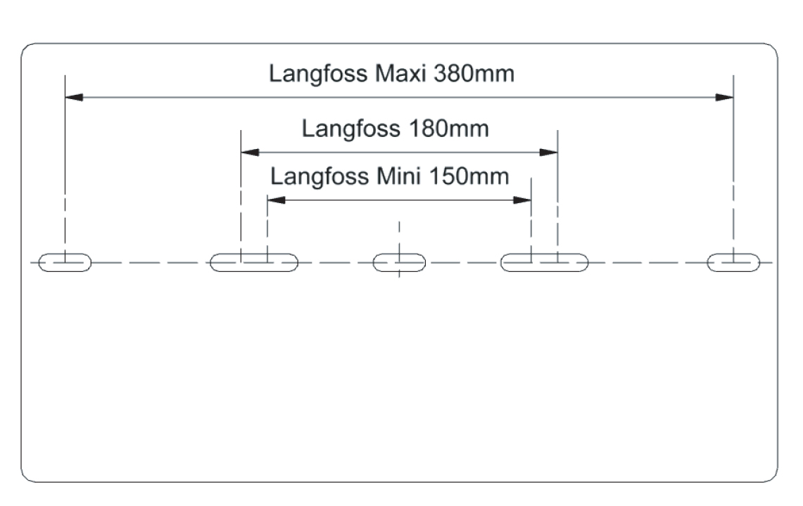 Langfoss/Mini/Maxi Graphite Fixing Plate for elementwall