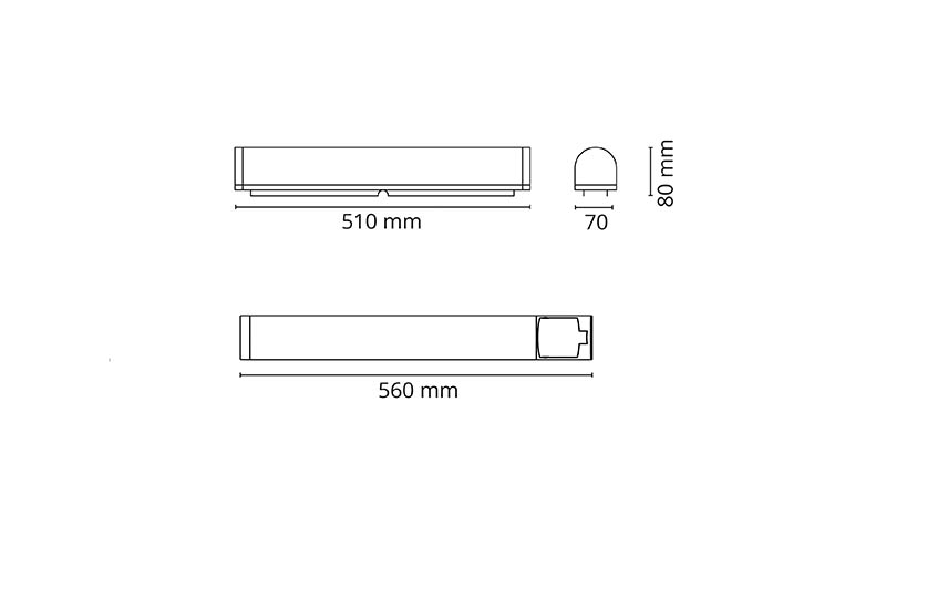 Prelude Borstat stål 960lm 3000K Ra>90 Bakkantsdimmer