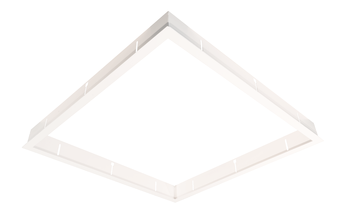 600x600 White Plaster board/Troldtekt Recessed frame Sheet steel