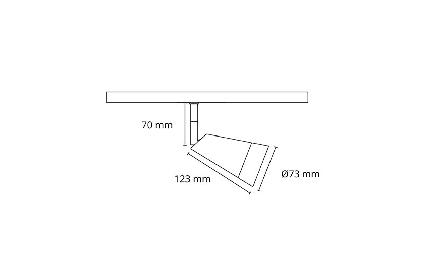 Zip 230V Vit Glas spot DimToWarm 330lm 2000-2800K Ra>90 Bakkantsdimmer