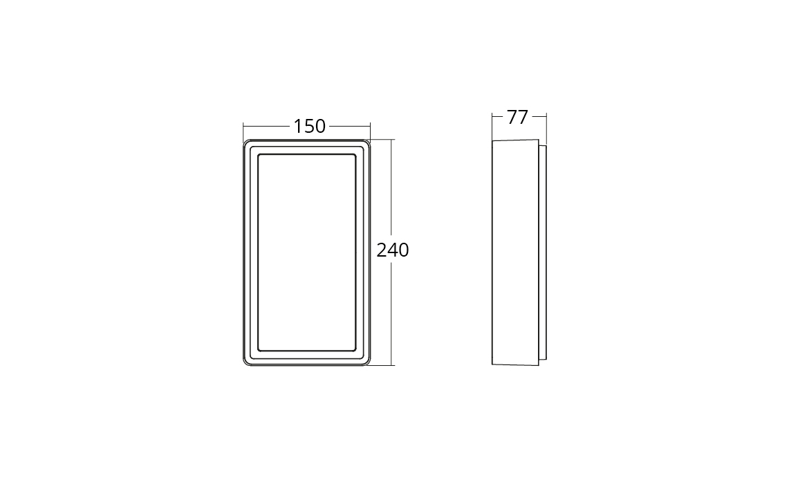 Frame Mini Graphite 570lm 4000K Ra>80 Trailing edge dimming