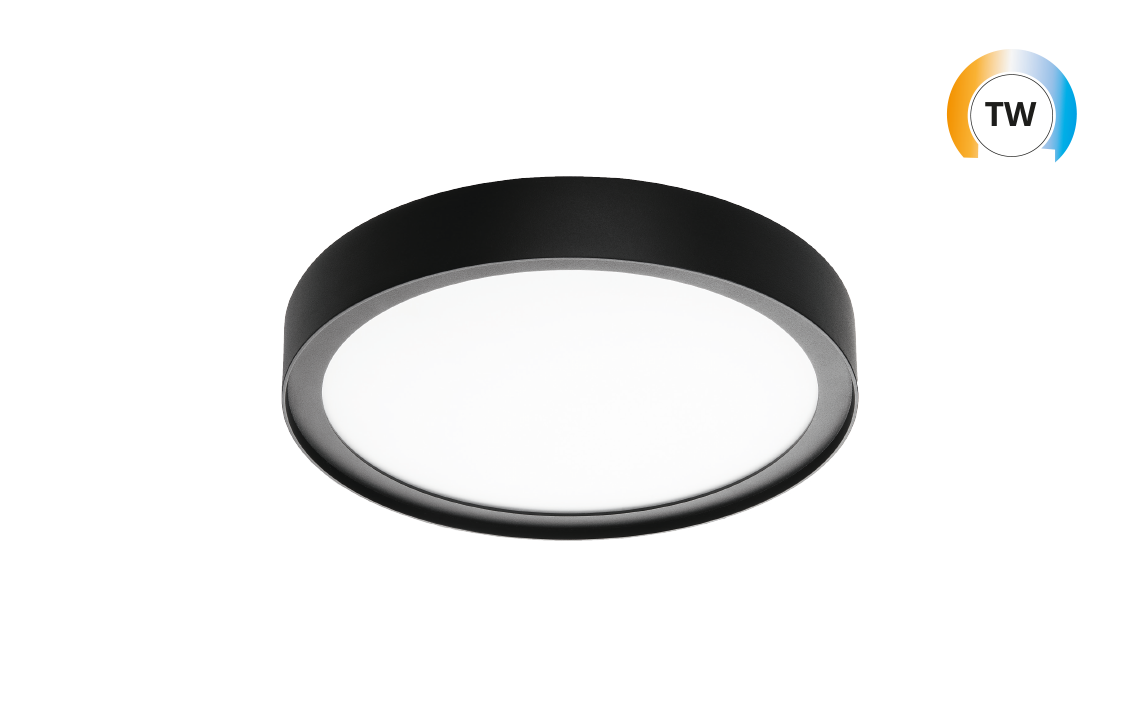 Disc 290 TW Svart 1840lm (@4000K) 2000-4000K Ra>80 Tunable White LEDDim