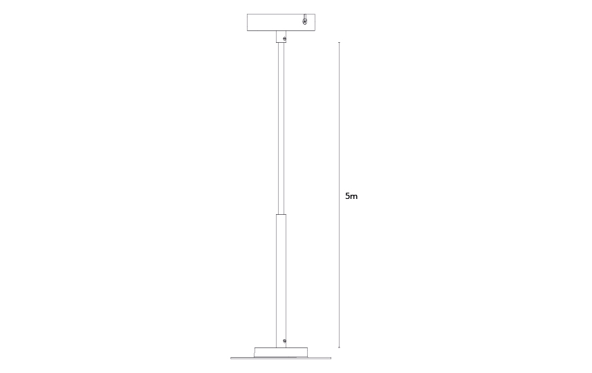 Disc/Frosta Wit Pendant Adapter Aluminium