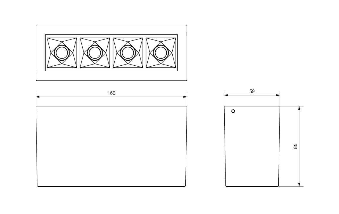 Inspire S 150 Vit 470lm 3000K Ra 98 Bakkantsdimmer