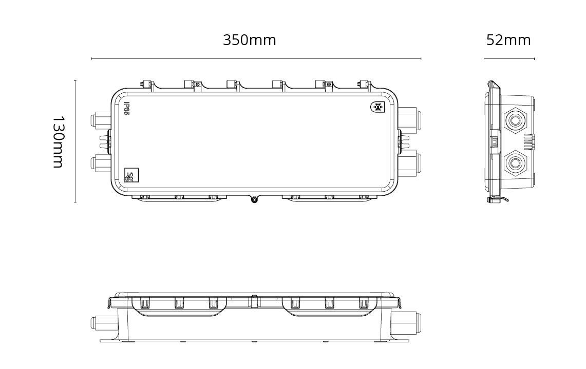 IP65-kopplingsbox Svart Inkl driver