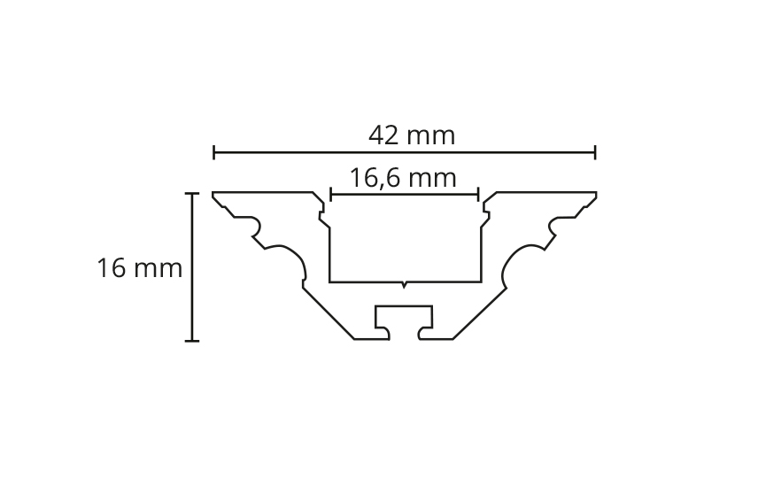 StripLine 1,8m White profile corner