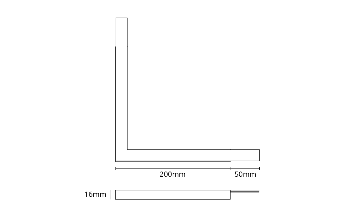 StripLine White profile surface corner