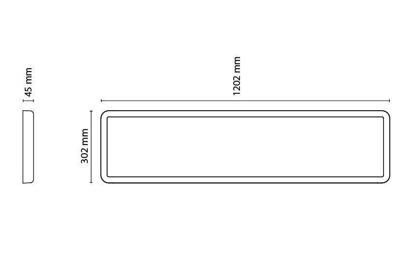 Sense Surface Connect 300x1200 Vit 3790lm 3000K Ra>80 Connect