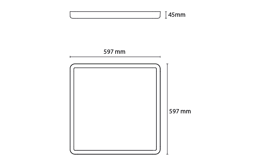 Sense Surface Connect 600x600 Vit 3870lm 4000K Ra>80 Connect