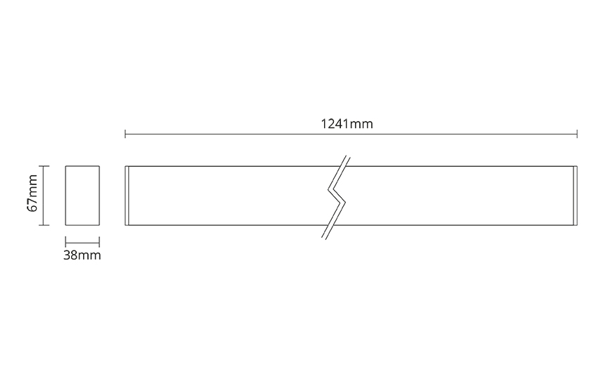 Inspire Connect 1200 Vit prismatisk 4000lm 3000K Ra>80 Connect